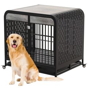 Heavy Duty Dog Crate Furniture Wooden Table 42 inch-Grey